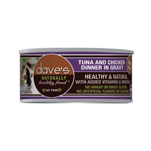 Daves Naturally Healthy Grain Free Tuna & Chicken in Gravy Canned Cat Food Daves, daves, pet food, Naturally Healthy, chicken, tuna, gravy, Canned, Cat Food, gf, grain free